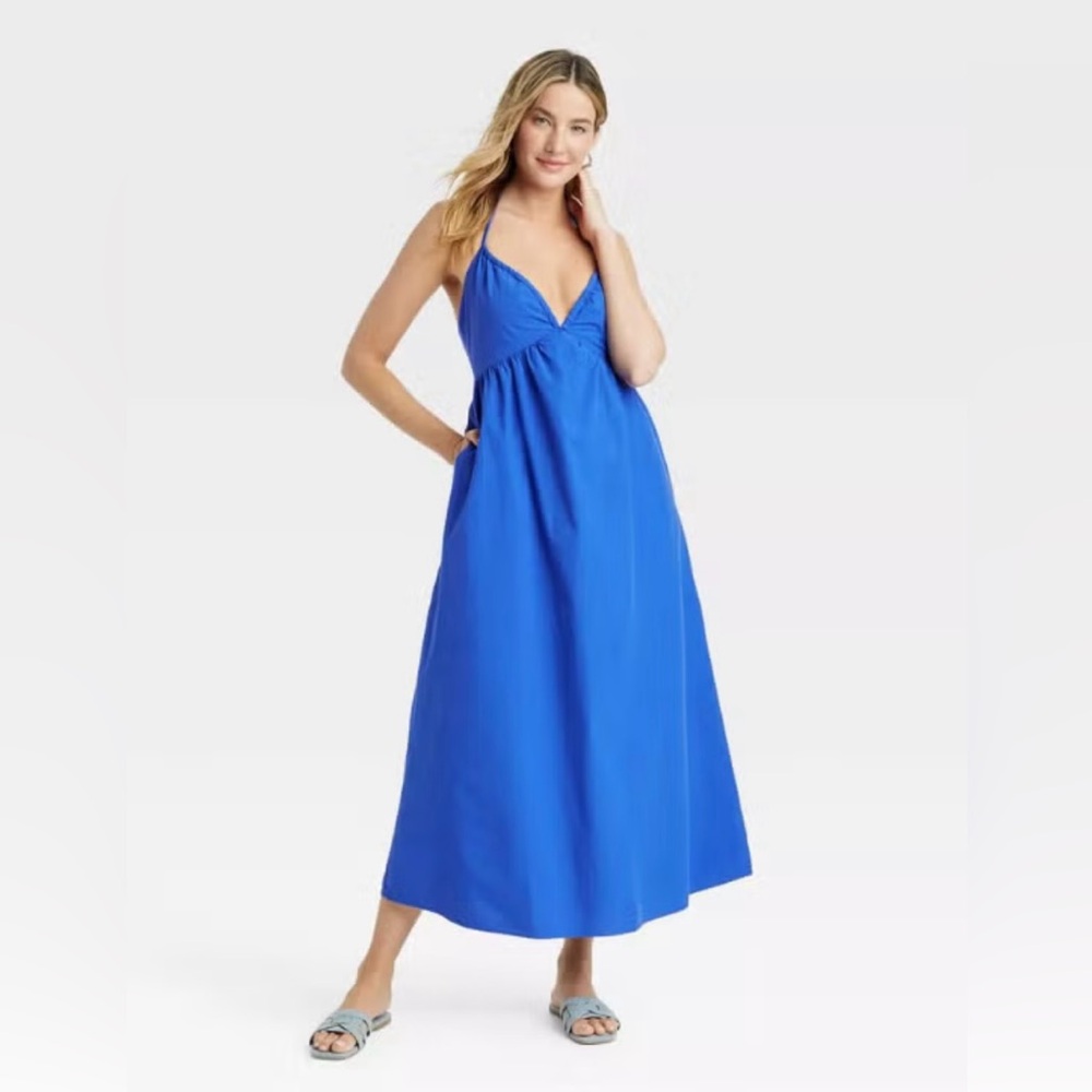 Elegant Blue Maxi Dress
